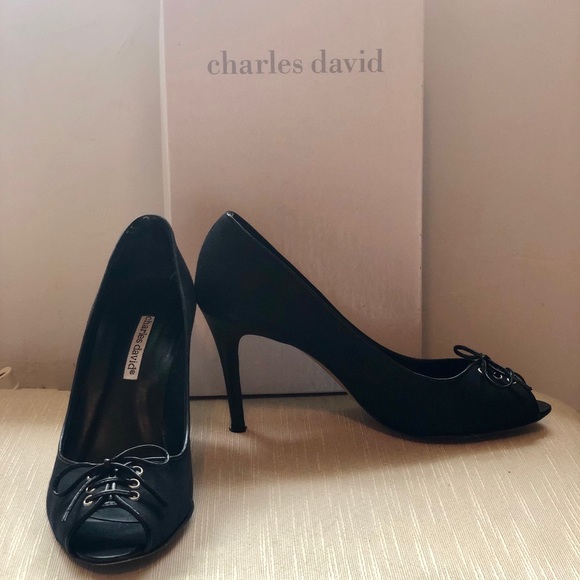 Charles David Peep Toe Dress Shoes - Picture 2 of 5